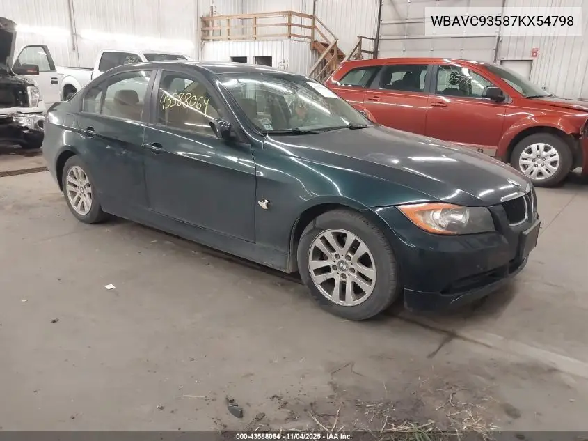 WBAVC93587KX54798 2007 BMW 328Xi