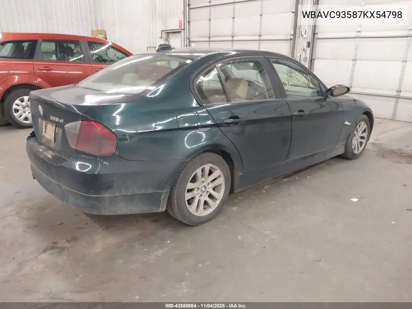 WBAVC93587KX54798 2007 BMW 328Xi