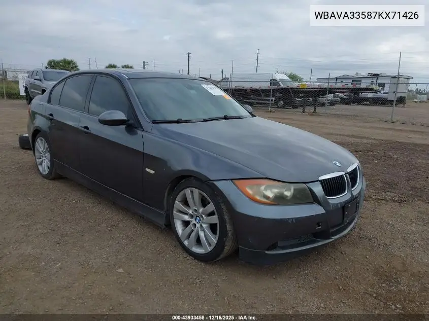 WBAVA33587KX71426 2007 BMW 328I