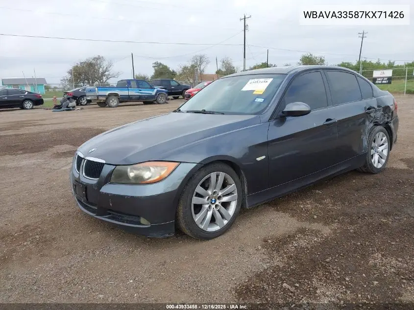 WBAVA33587KX71426 2007 BMW 328I