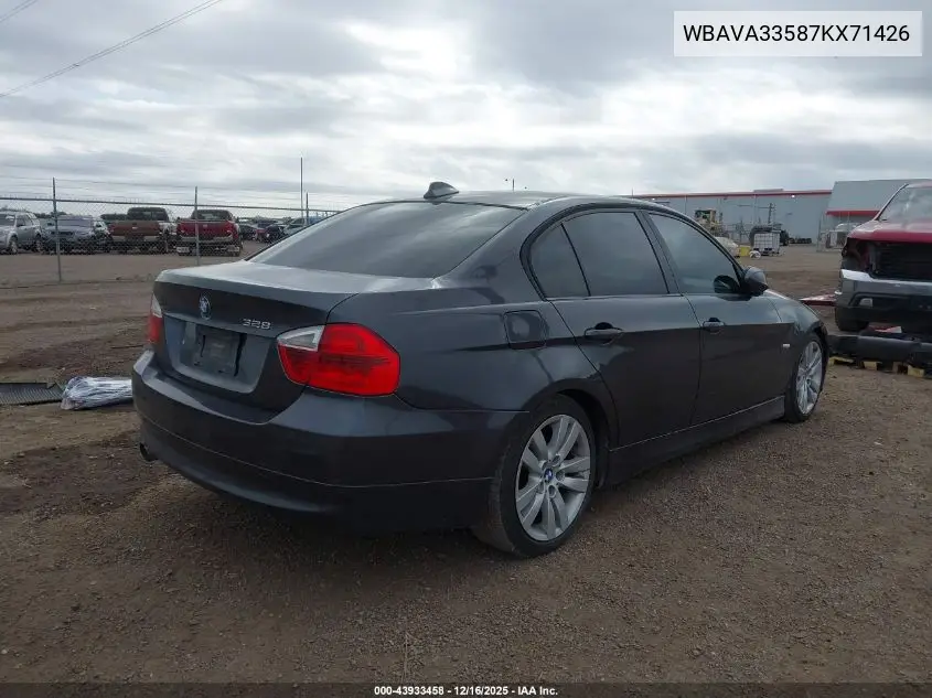 WBAVA33587KX71426 2007 BMW 328I