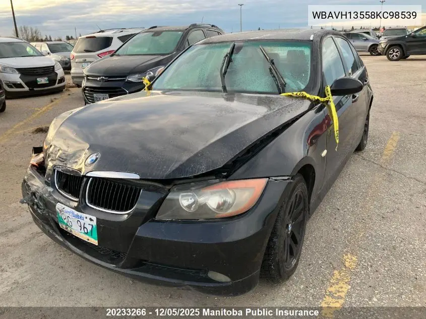 WBAVH13558KC98539 2008 BMW 323I