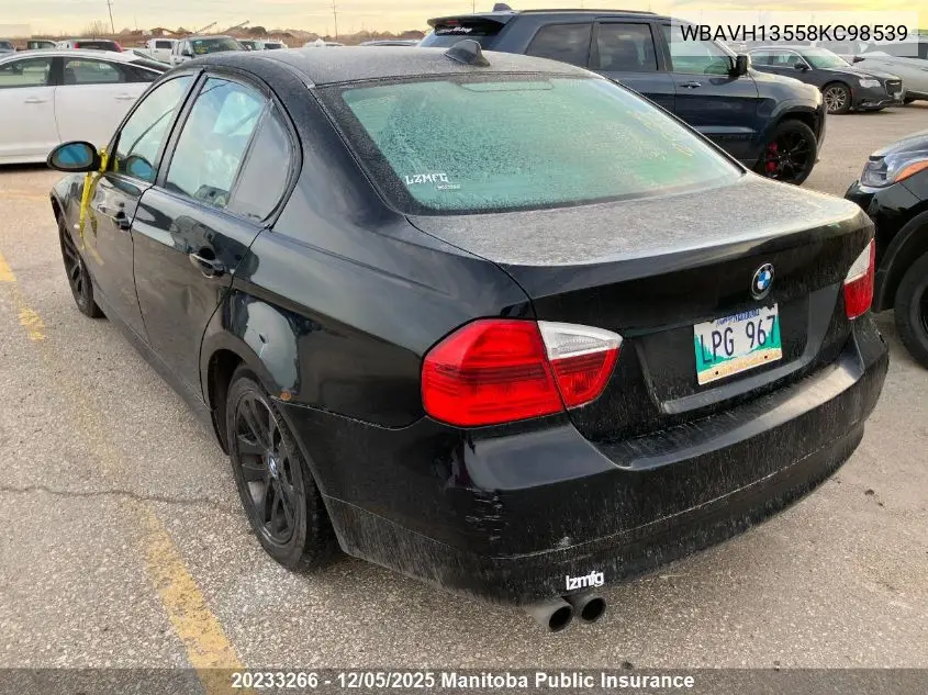 WBAVH13558KC98539 2008 BMW 323I