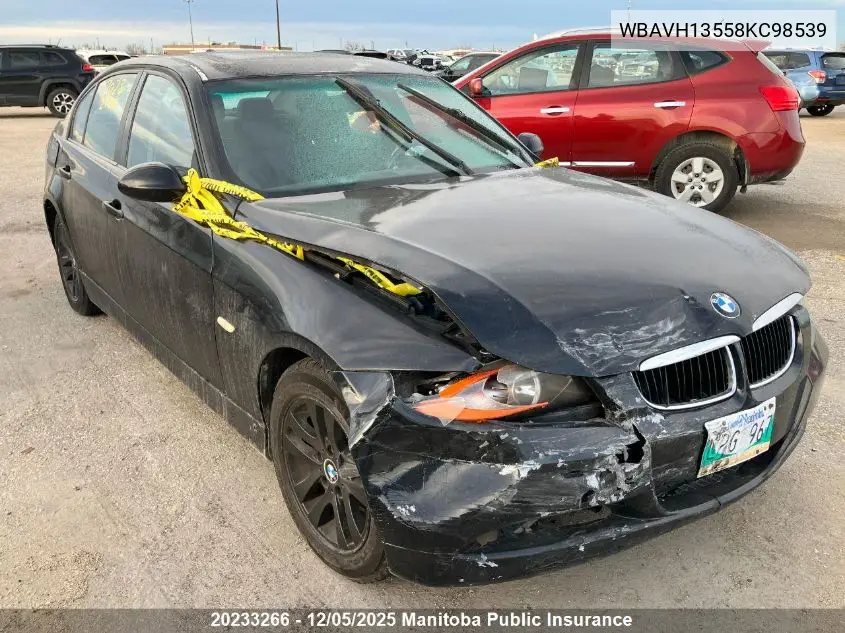 WBAVH13558KC98539 2008 BMW 323I