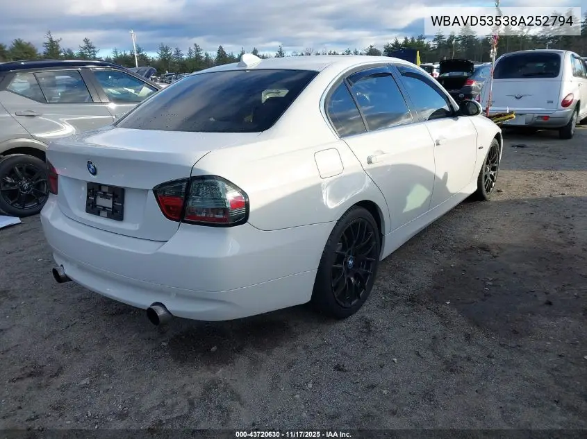 WBAVD53538A252794 2008 BMW 335Xi