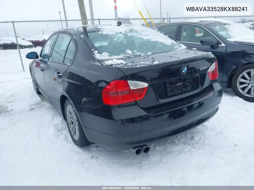 WBAVA33528KX88241 2008 BMW 328I