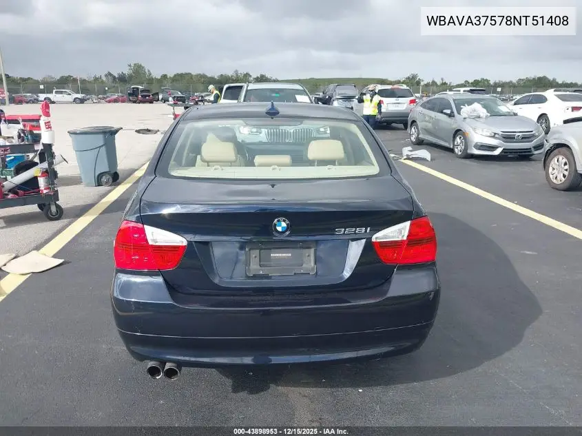 WBAVA37578NT51408 2008 BMW 328I