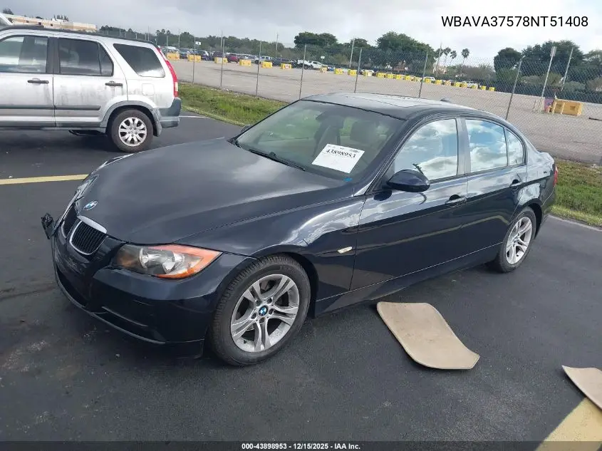 WBAVA37578NT51408 2008 BMW 328I