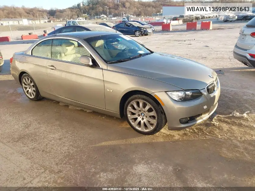 WBAWL13598PX21643 2008 BMW 328I