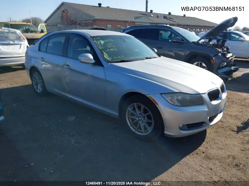 WBAPG7G53BNM68151 2011 BMW 3 Series