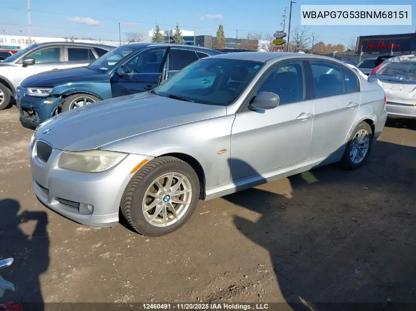WBAPG7G53BNM68151 2011 BMW 3 Series