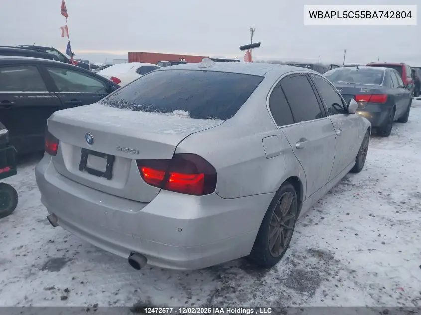 WBAPL5C55BA742804 2011 BMW 335I xDrive