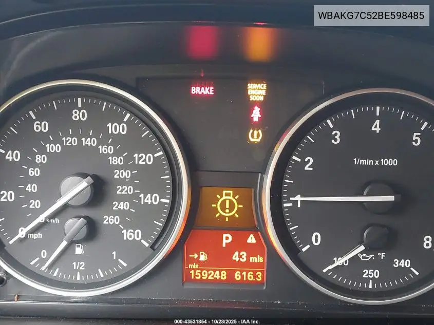 WBAKG7C52BE598485 2011 BMW 335I