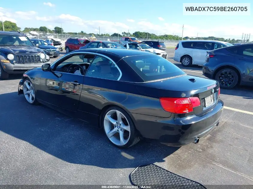 WBADX7C59BE260705 2011 BMW 335I
