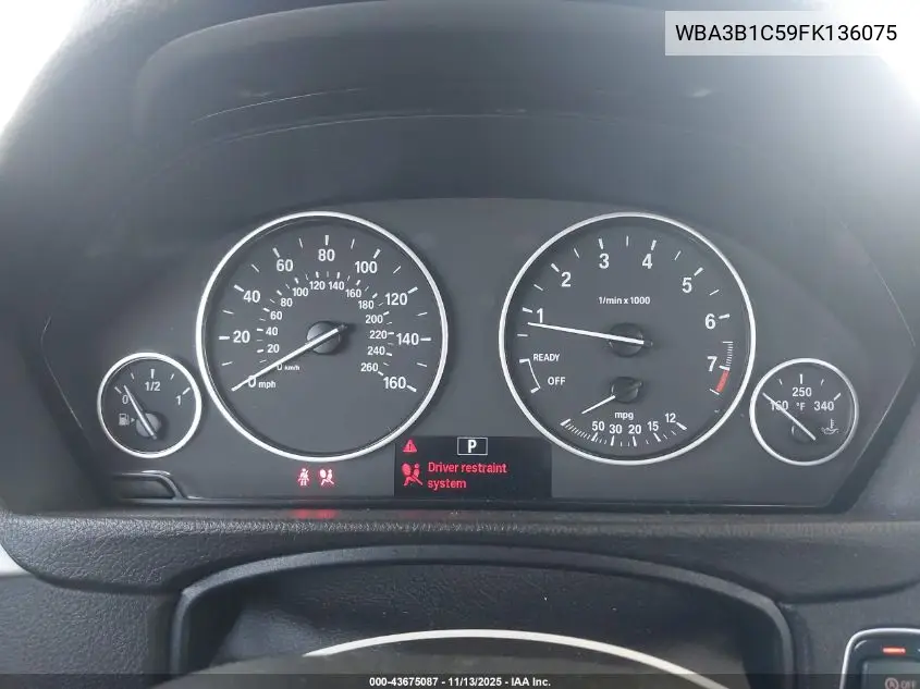 WBA3B1C59FK136075 2015 BMW 320I