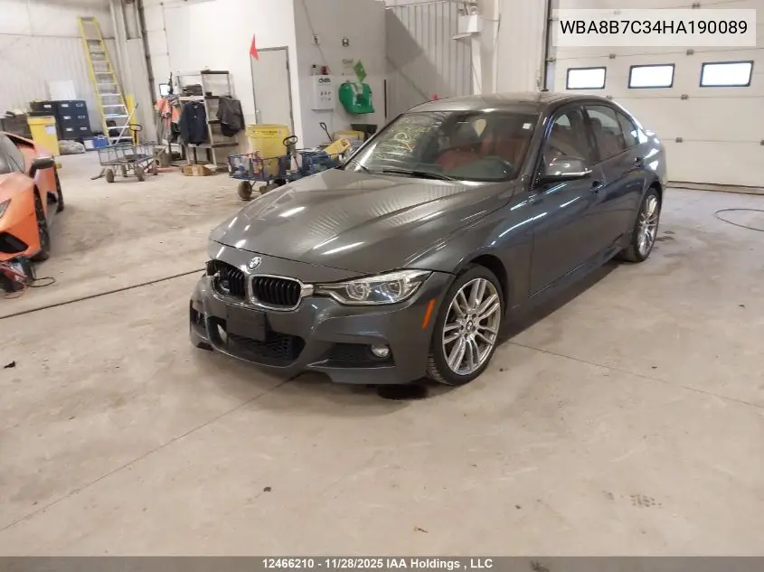 WBA8B7C34HA190089 2017 BMW 340 Xi