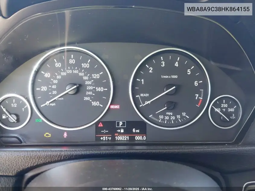 WBA8A9C38HK864155 2017 BMW 320I