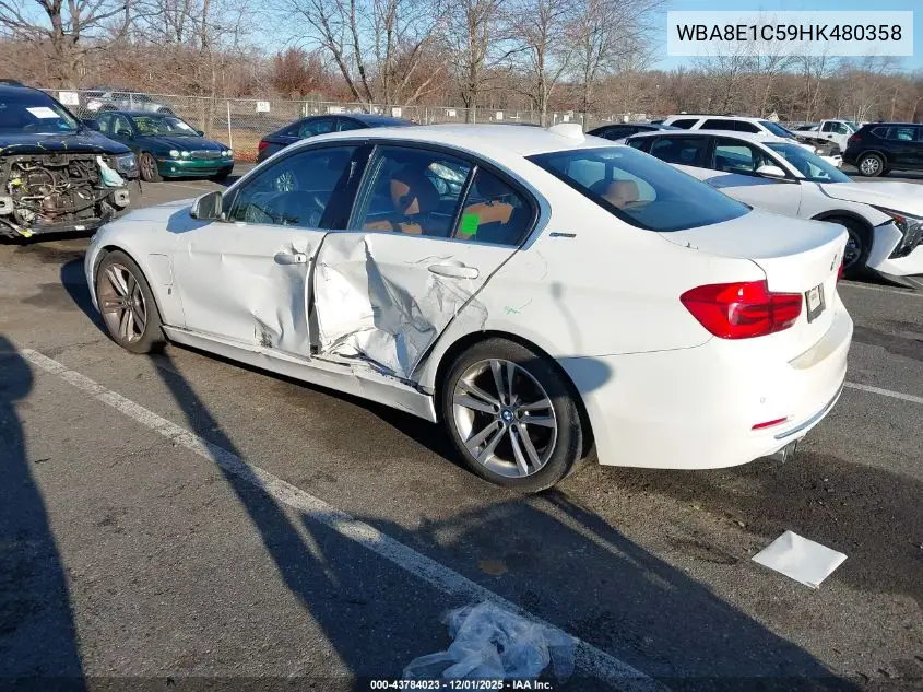 WBA8E1C59HK480358 2017 BMW 330E Iperformance
