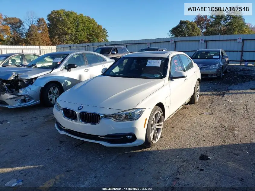 WBA8E1C50JA167548 2018 BMW 330E Iperformance