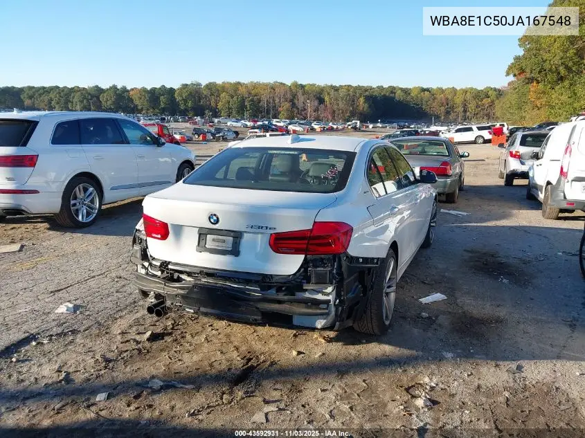 WBA8E1C50JA167548 2018 BMW 330E Iperformance