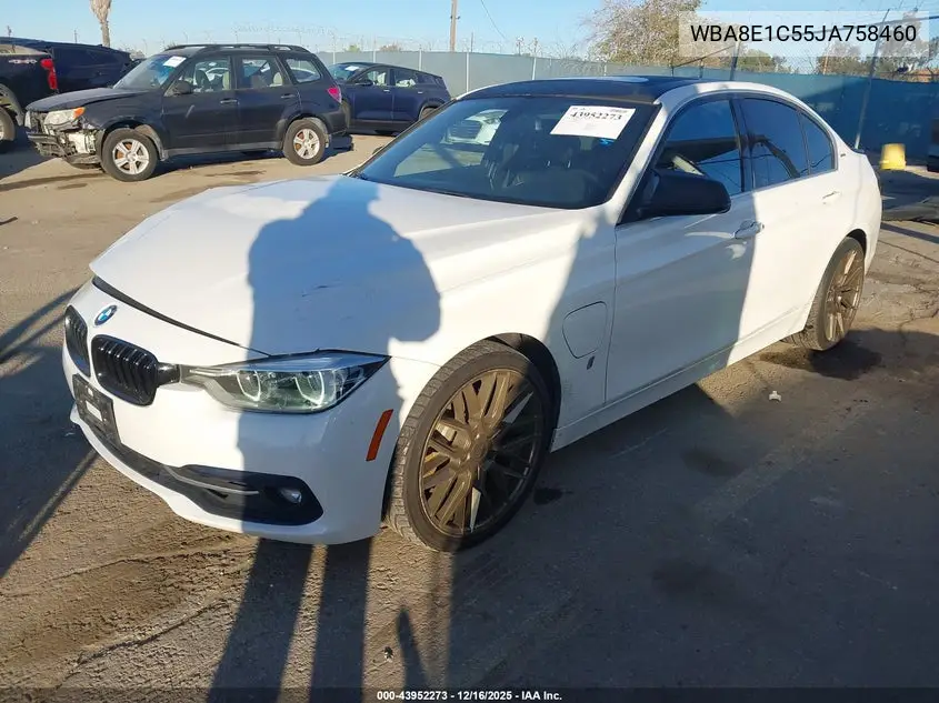 WBA8E1C55JA758460 2018 BMW 330E Iperformance