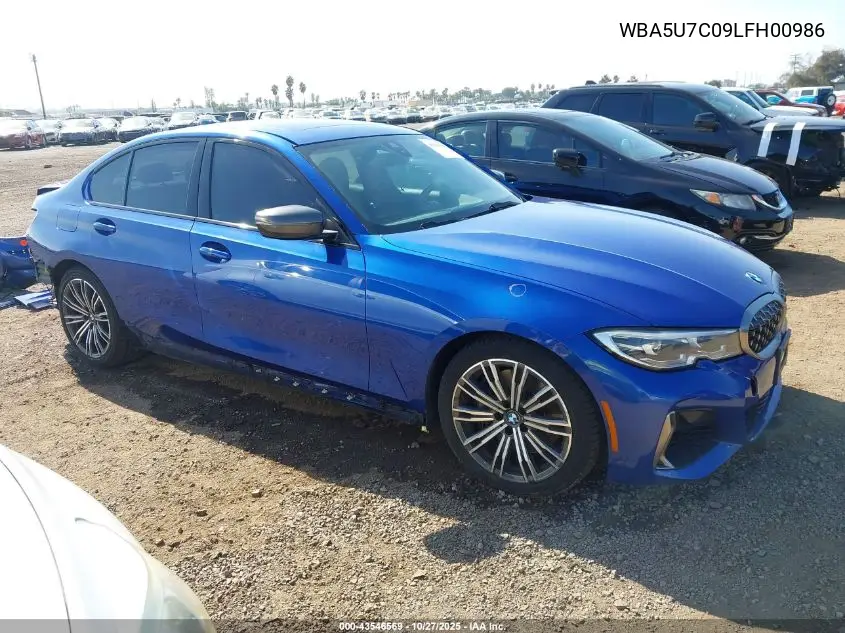 WBA5U7C09LFH00986 2020 BMW 3 Series M340I