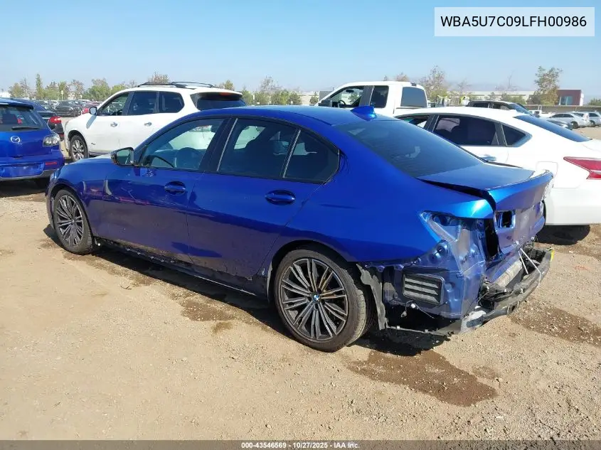 WBA5U7C09LFH00986 2020 BMW 3 Series M340I