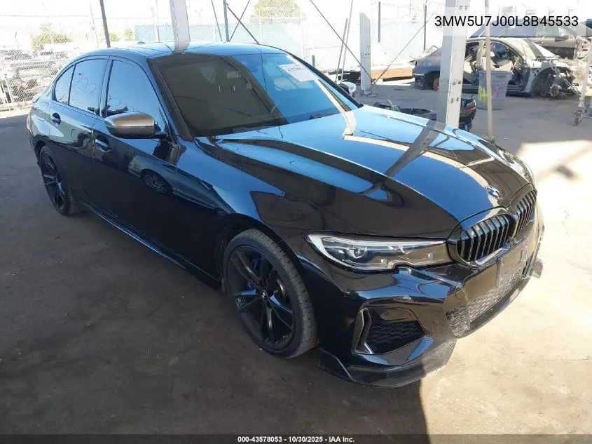 3MW5U7J00L8B45533 2020 BMW 3 Series M340I