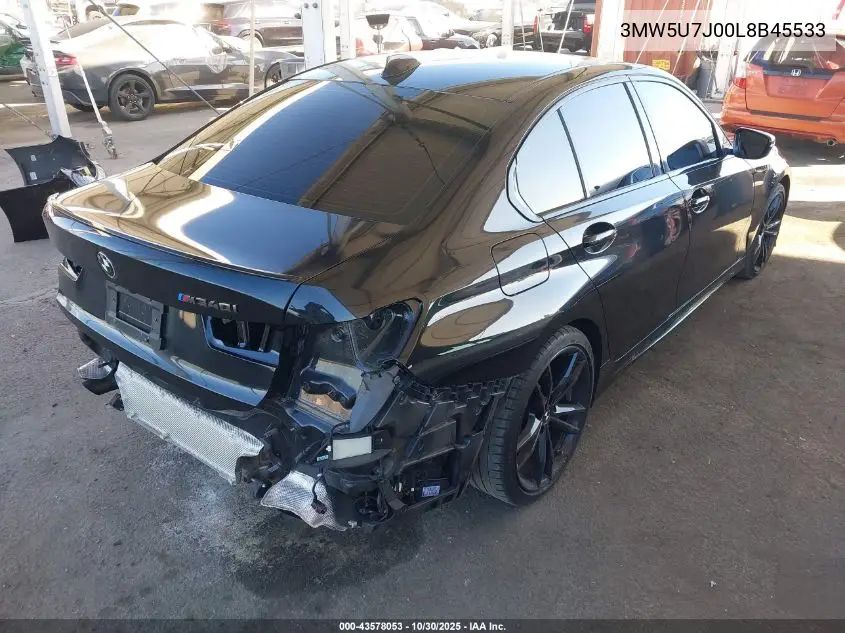3MW5U7J00L8B45533 2020 BMW 3 Series M340I