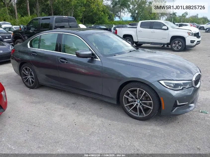 3MW5R1J01L8B25726 2020 BMW 330I