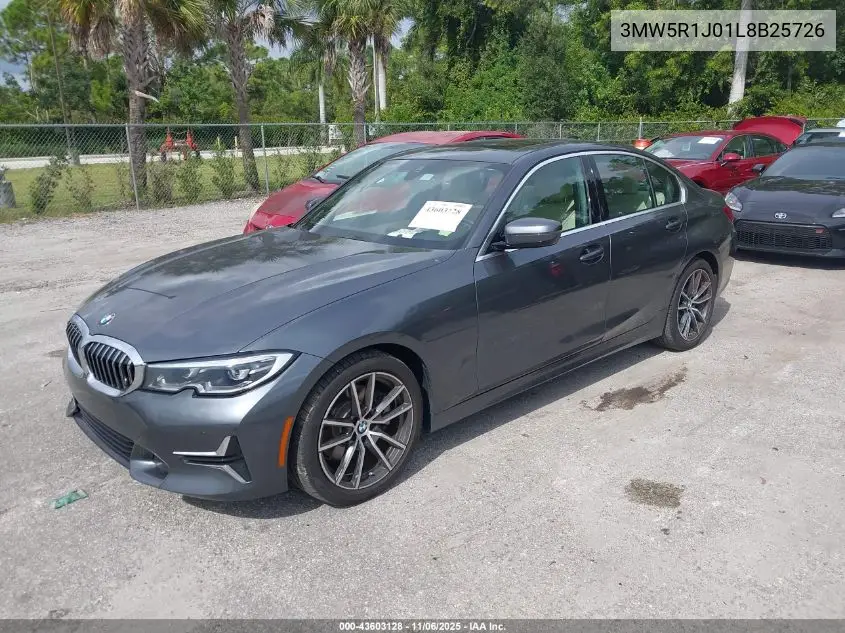 3MW5R1J01L8B25726 2020 BMW 330I