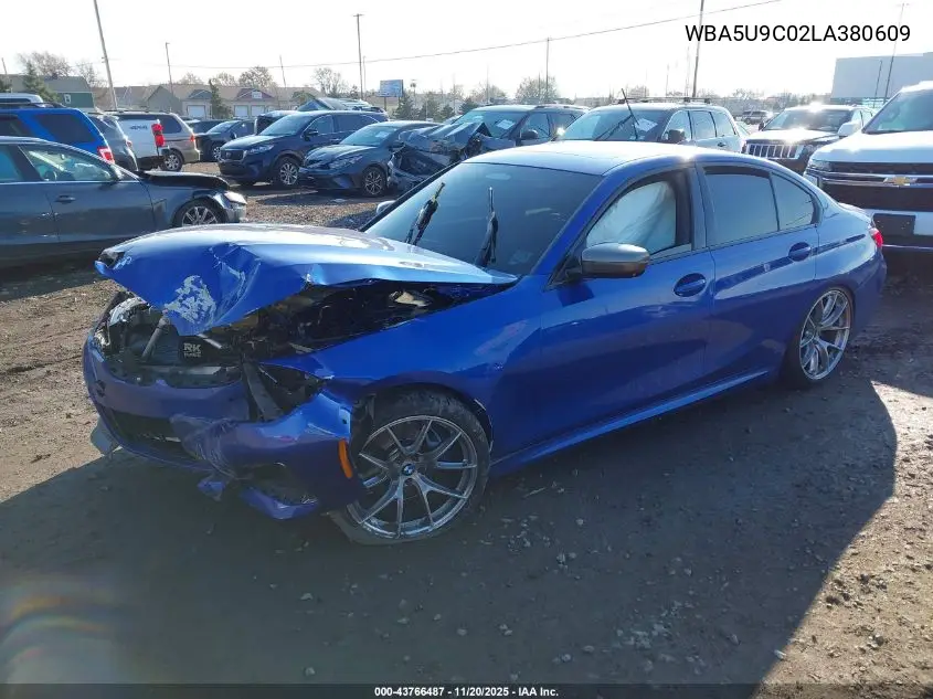 WBA5U9C02LA380609 2020 BMW 3 Series M340I xDrive