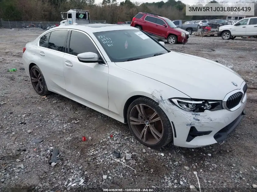 3MW5R1J03L8B26439 2020 BMW 330I
