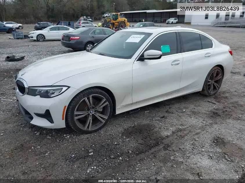 3MW5R1J03L8B26439 2020 BMW 330I