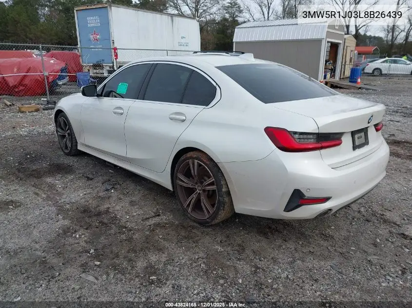 3MW5R1J03L8B26439 2020 BMW 330I