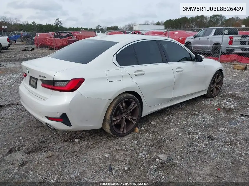 3MW5R1J03L8B26439 2020 BMW 330I