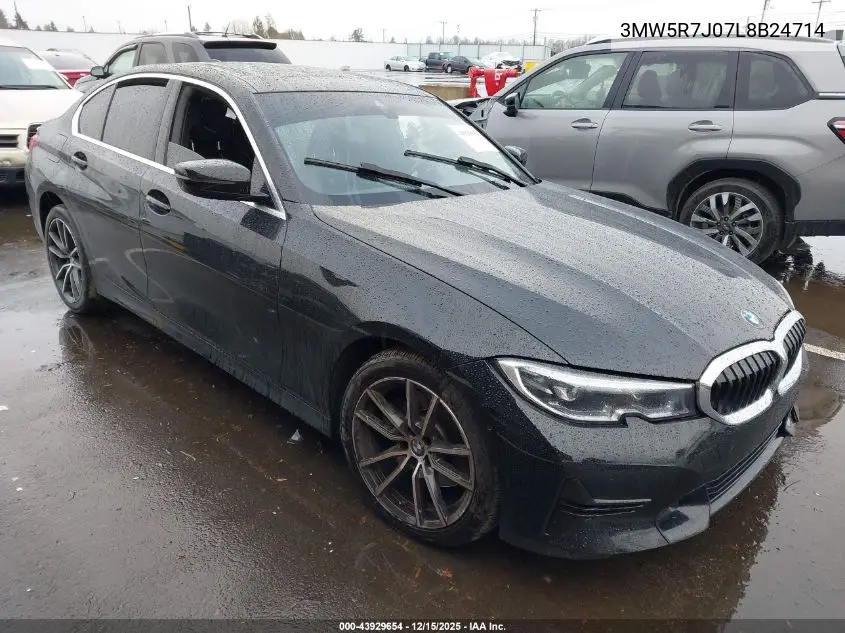 3MW5R7J07L8B24714 2020 BMW 3 Series 330I xDrive
