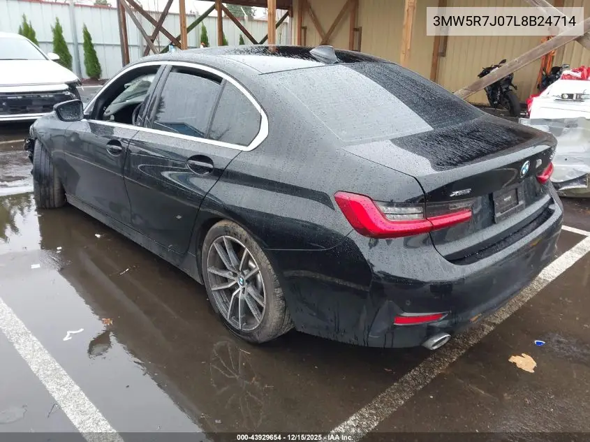 3MW5R7J07L8B24714 2020 BMW 3 Series 330I xDrive