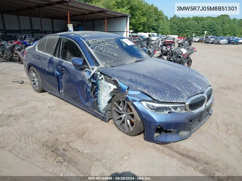 3MW5R7J05M8B51301 2021 BMW 330I xDrive