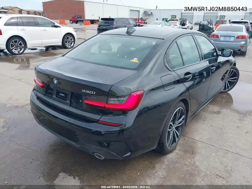 2021 BMW 330I VIN: 3MW5R1J02M8B50443 Lot: 44759683