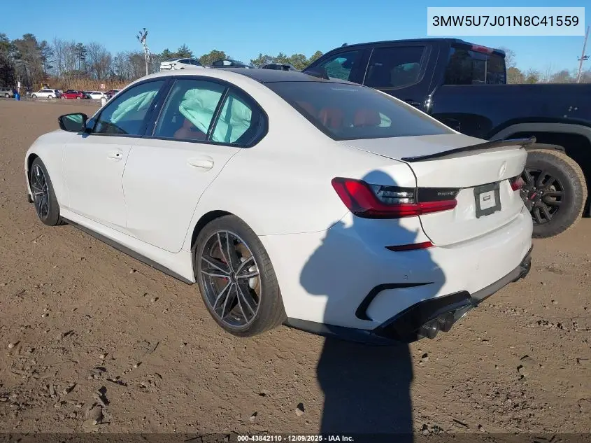 3MW5U7J01N8C41559 2022 BMW 3 Series M340I