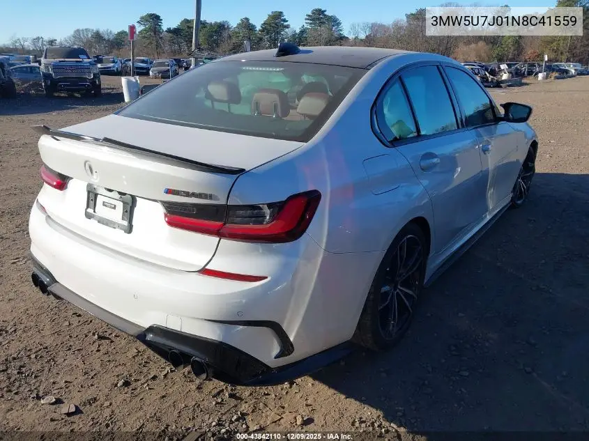 3MW5U7J01N8C41559 2022 BMW 3 Series M340I