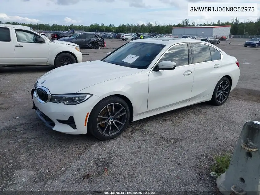 3MW5R1J06N8C52975 2022 BMW 330I