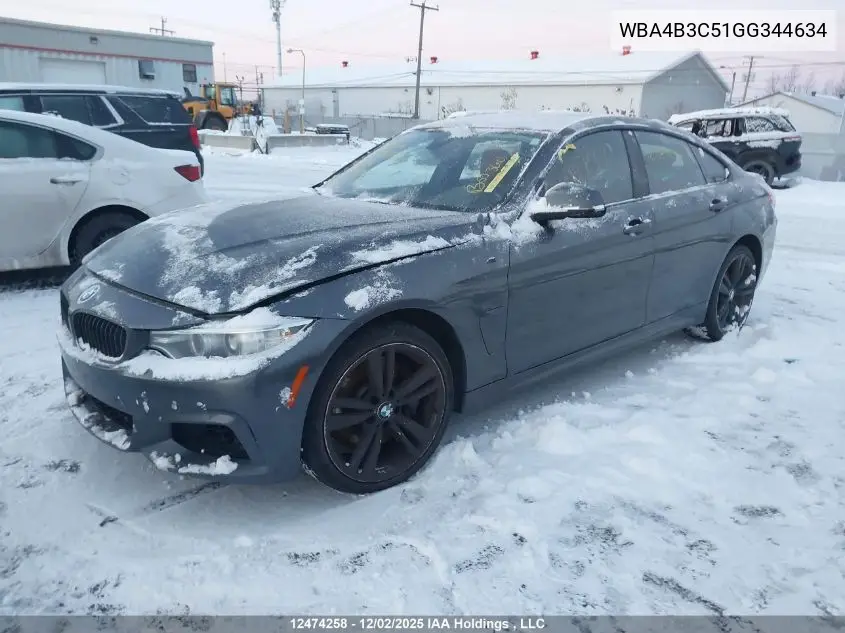 WBA4B3C51GG344634 2016 BMW 435I Gran Coupe xDrive