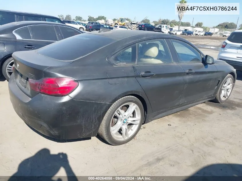 WBA4F7C5XHG786244 2017 BMW 430I Gran Coupe