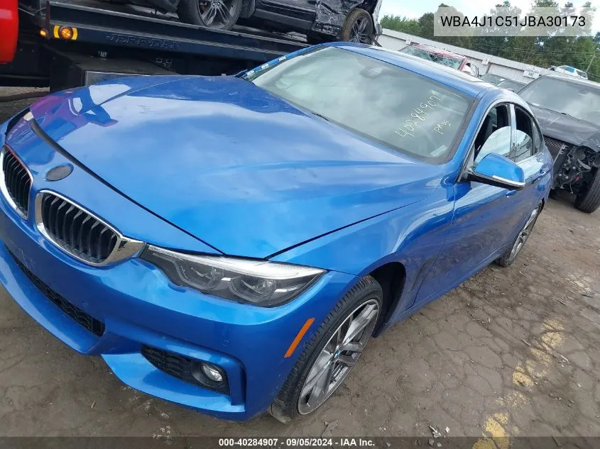 WBA4J1C51JBA30173 2018 BMW 430I Gran Coupe