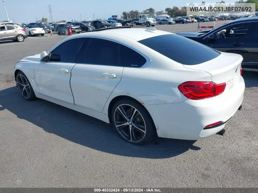 WBA4J5C51JBF07692 2018 BMW 440I Gran Coupe