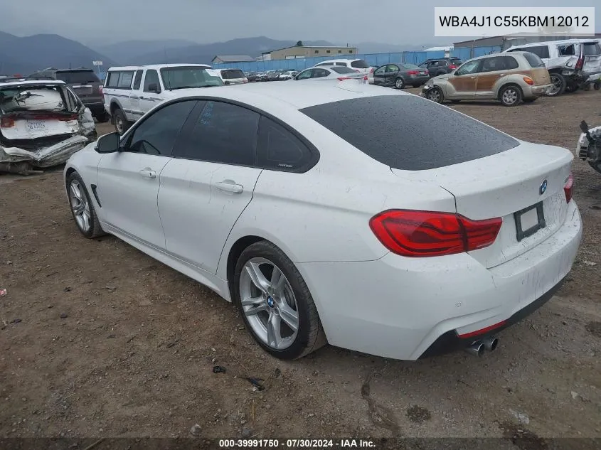 WBA4J1C55KBM12012 2019 BMW 430I Gran Coupe