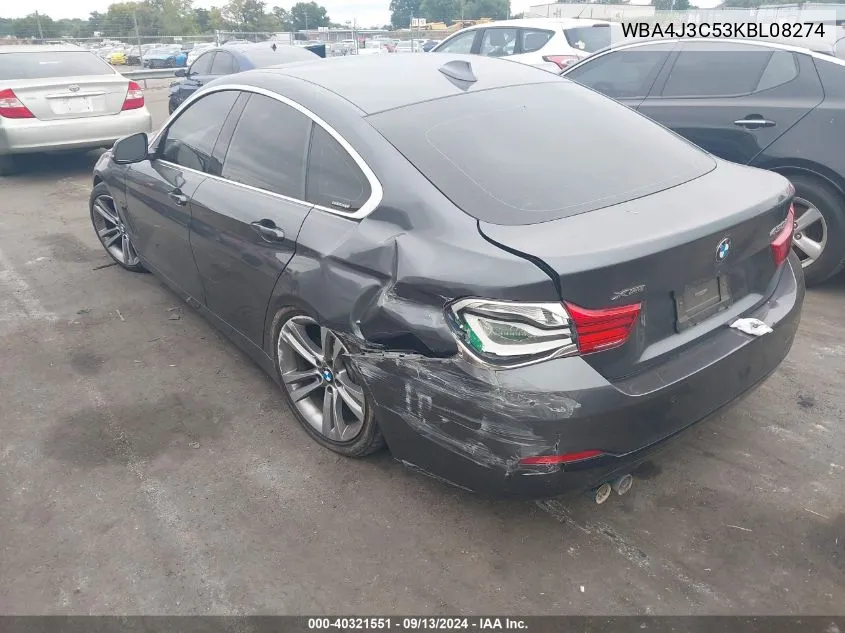 WBA4J3C53KBL08274 2019 BMW 430I Gran Coupe xDrive