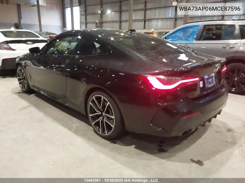 WBA73AP06MCE87596 2021 BMW 430I xDrive